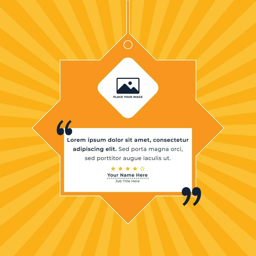 Client or customer service review testimonial social media post, Customer or client service feedback review post design template vector
