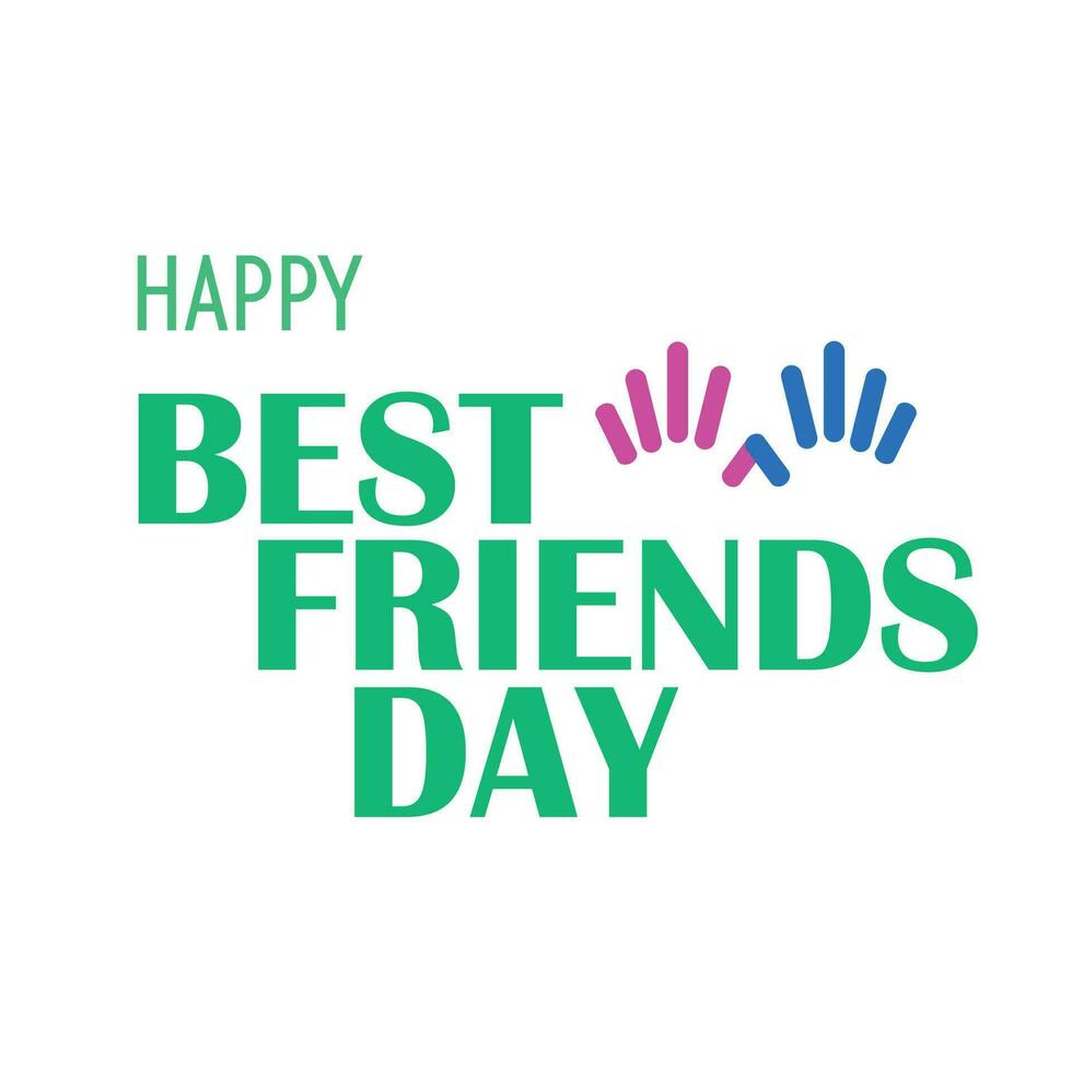 BEST FRIENDS DAY vector template.