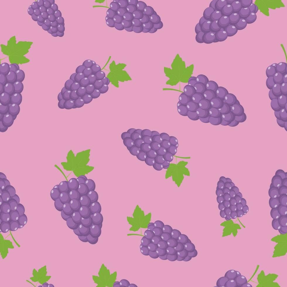 Seamless pattern with grapes. vector