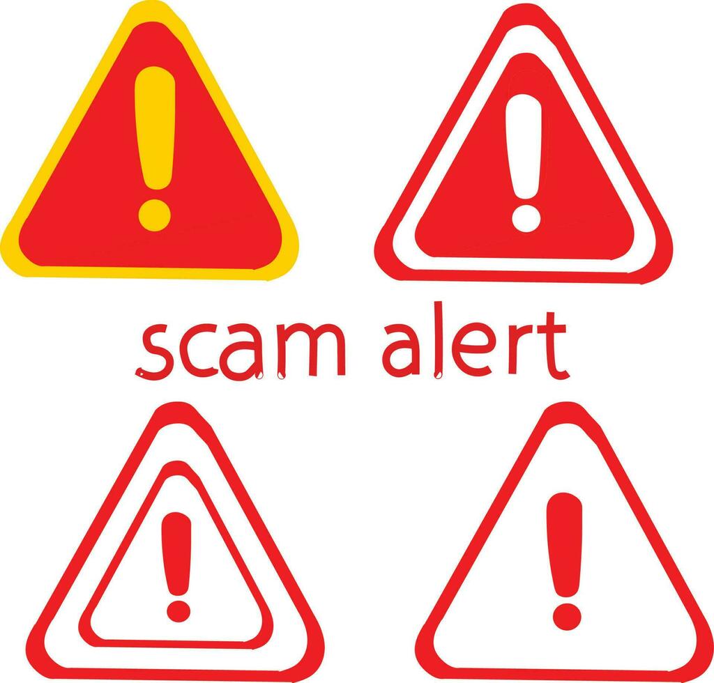 warning scam alert vector illustration
