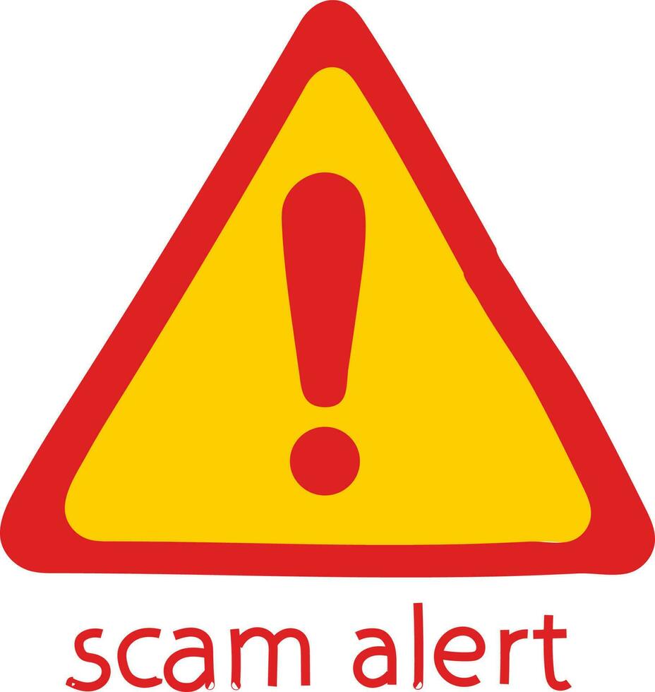 warning scam alert vector illustration