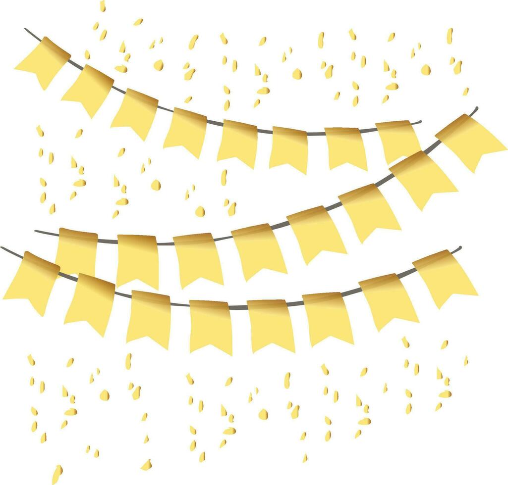 golden gold pennant vector