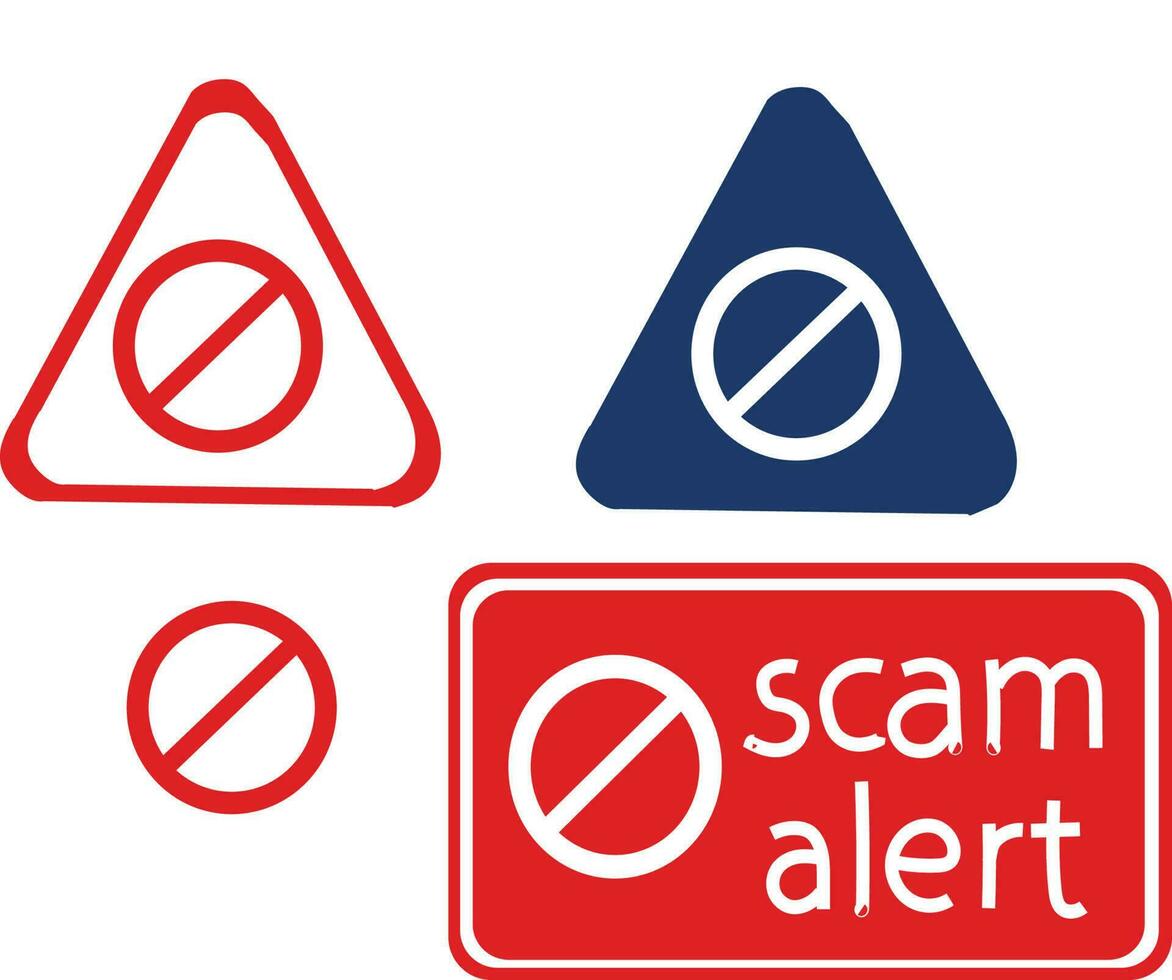 warning scam alert vector illustration