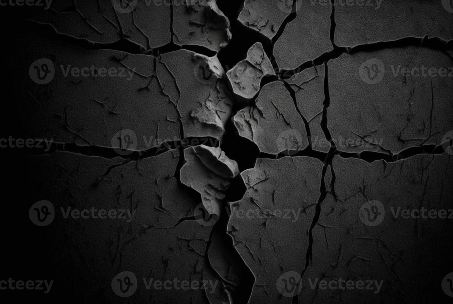 black cracked cement texture background. photo