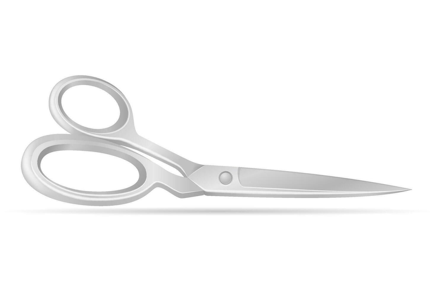 metal scissors for tailor or barber stationery equipment vector illustration isolated on white background