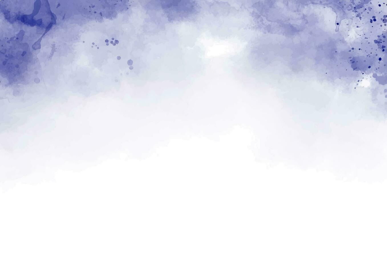 Artistic, abstract blue, indigo watercolor background with splashes with mist fog effect vector