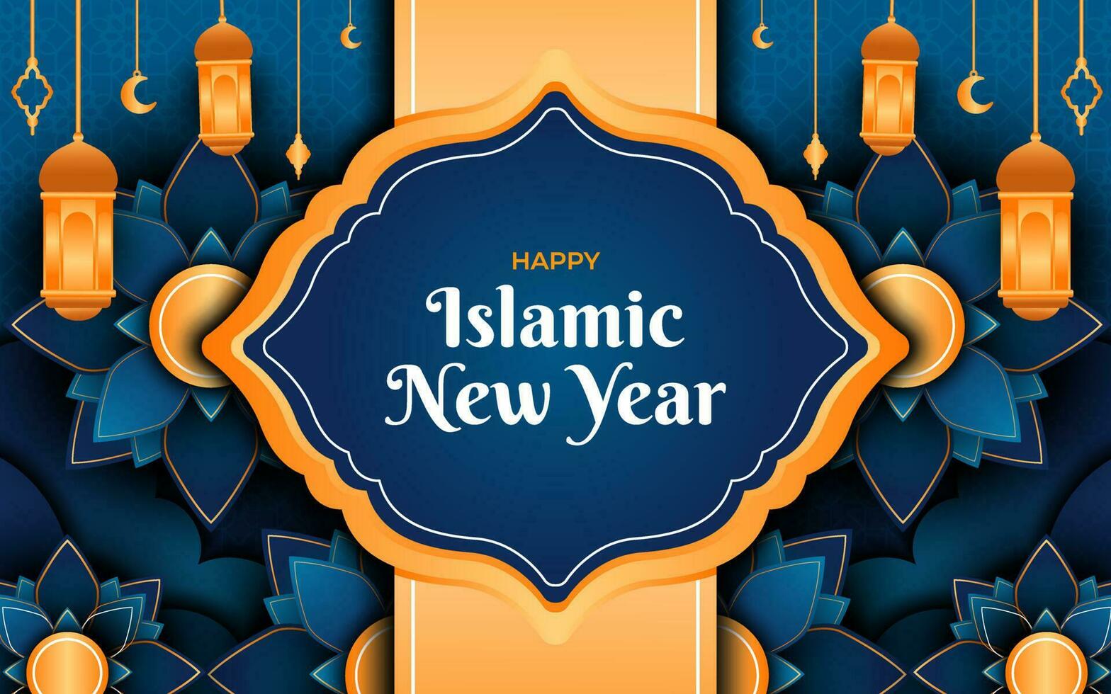Islamic New Year Background vector