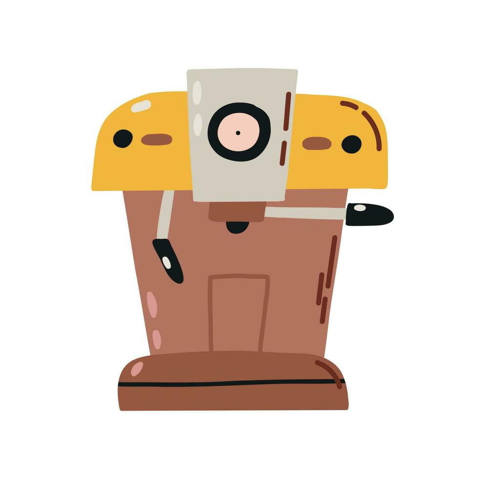 Express coffee brewing machine vector