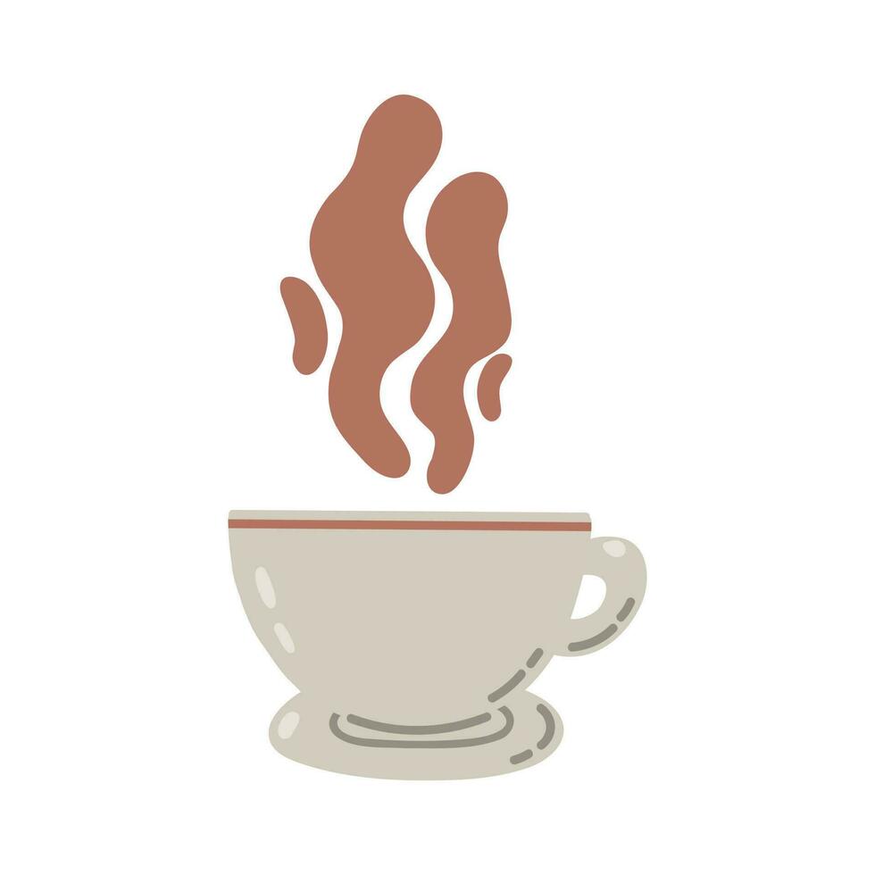 Classic cup with aromatic coffee vector