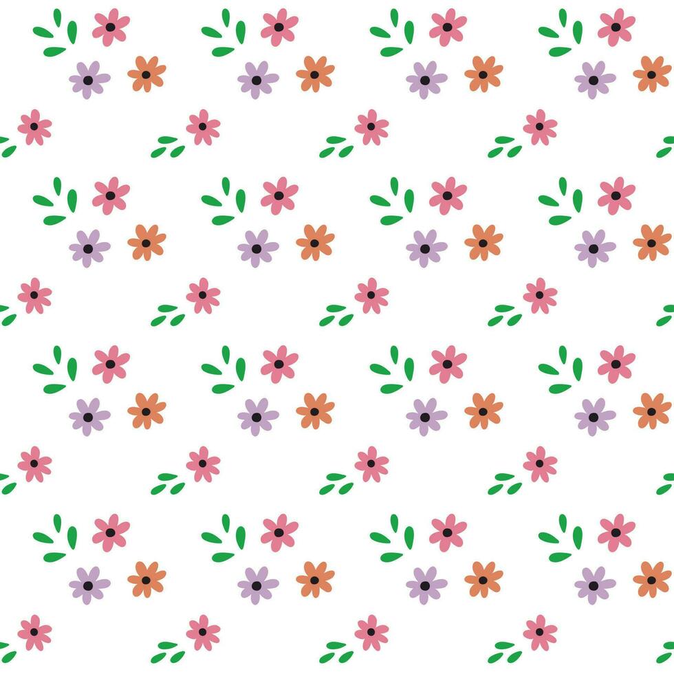 Seamless tiny blossom floral pattern vector