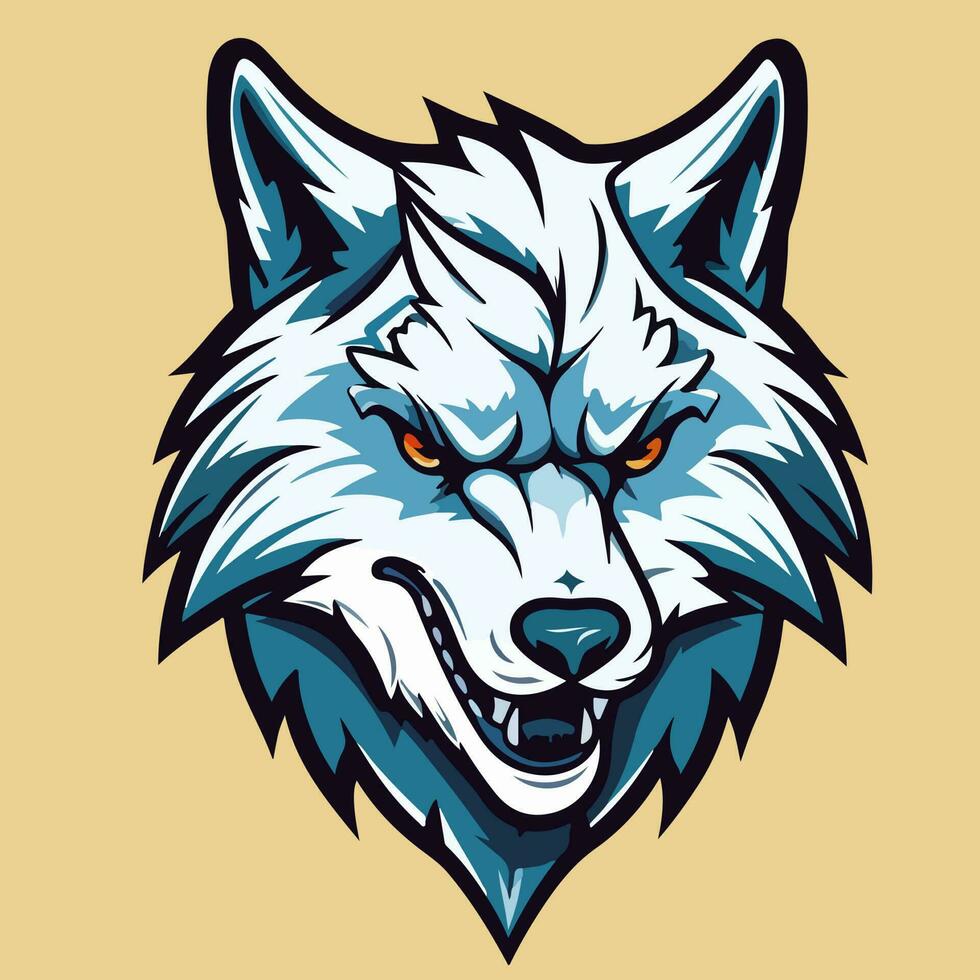 lobo cabeza logo mascota vector ilustración eps 10