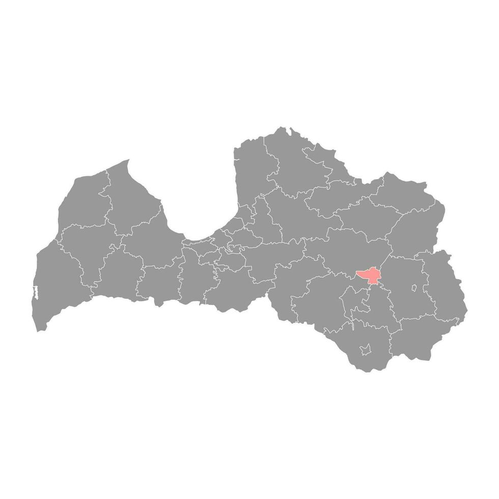 Varakjani Municipality map, administrative division of Latvia. Vector illustration.