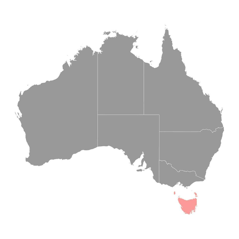 tasmania, estado de Australia. vector ilustración.