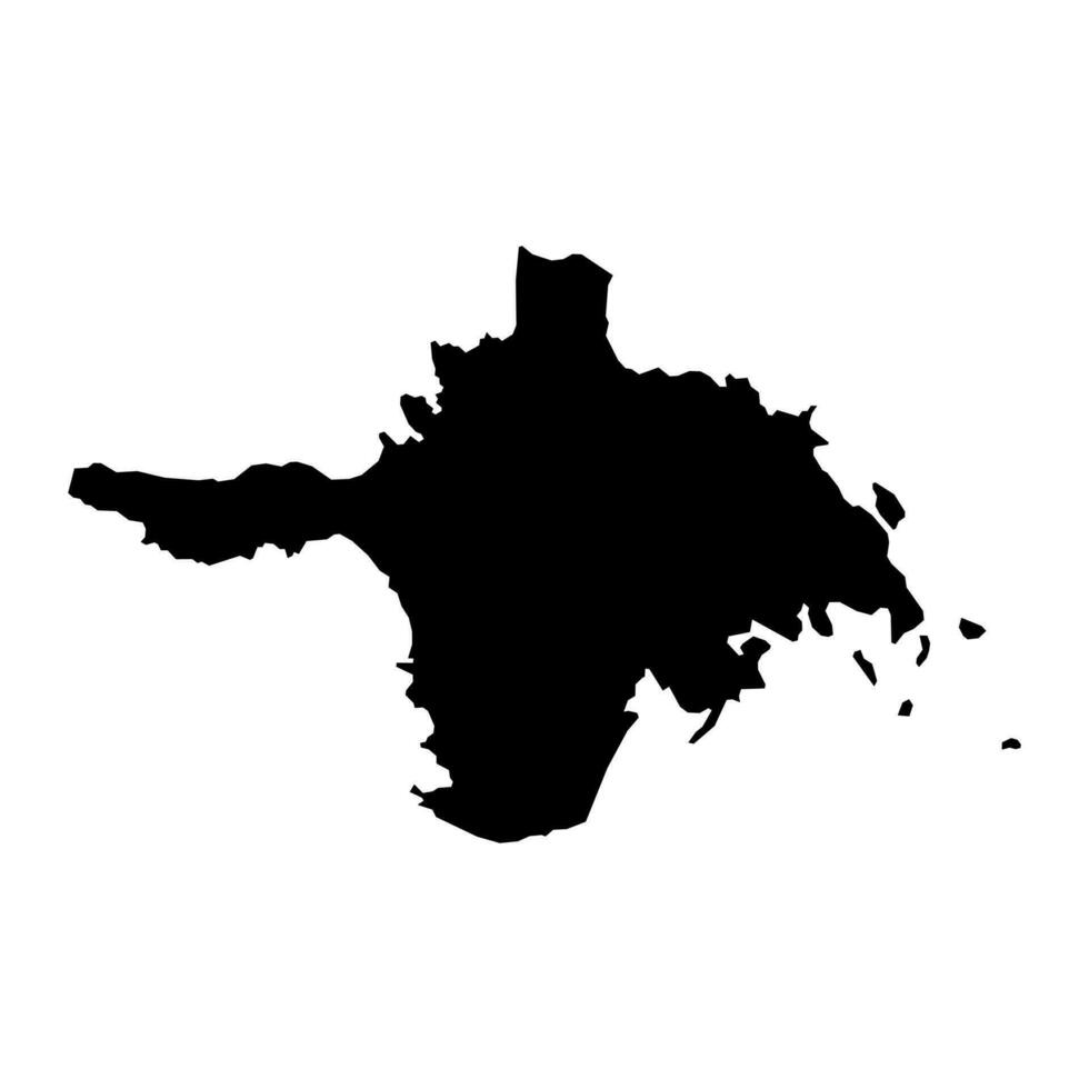 Hiiu county map, the state administrative subdivision of Estonia. Vector illustration.
