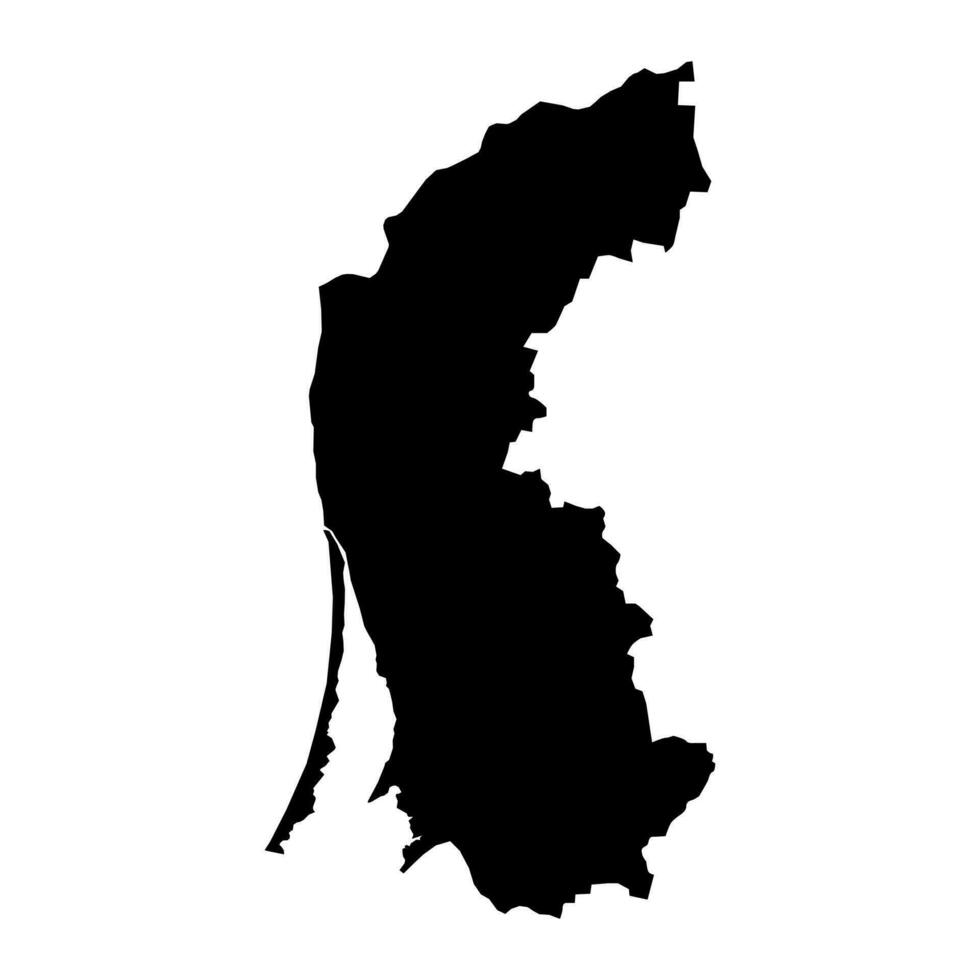 Klaipeda county map, administrative division of Lithuania. Vector illustration.