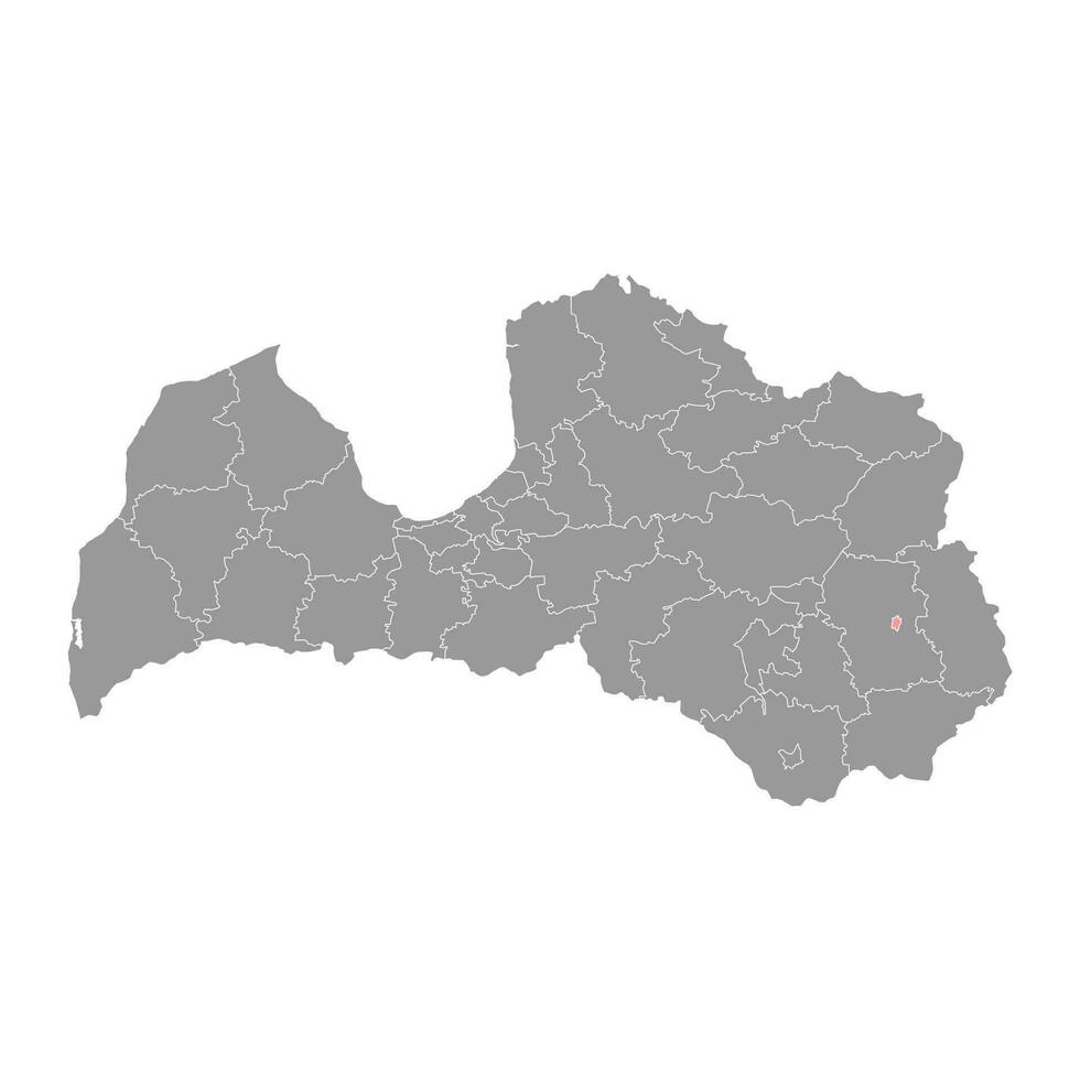 Rezekne city map, administrative division of Latvia. Vector illustration.