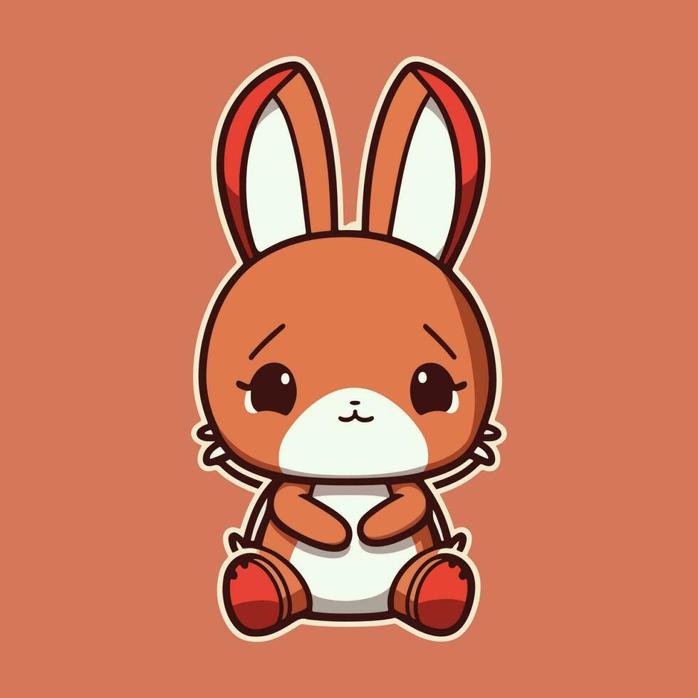 cute rabbit bunny cartoon characters  vector illustration eps 10