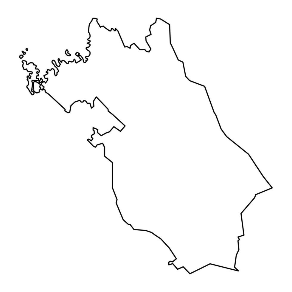 Central Ostrobothnia map, region of Finland. Vector illustration.