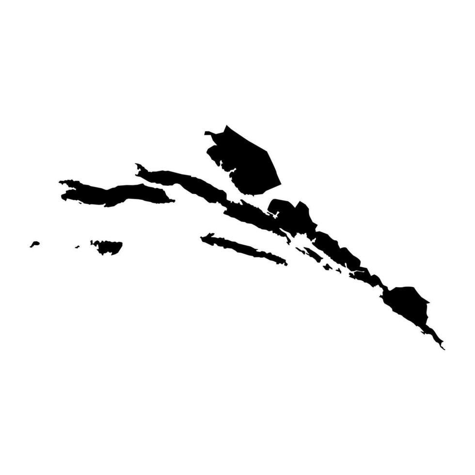 Dubrovnik Neretva county map, subdivisions of Croatia. Vector illustration.