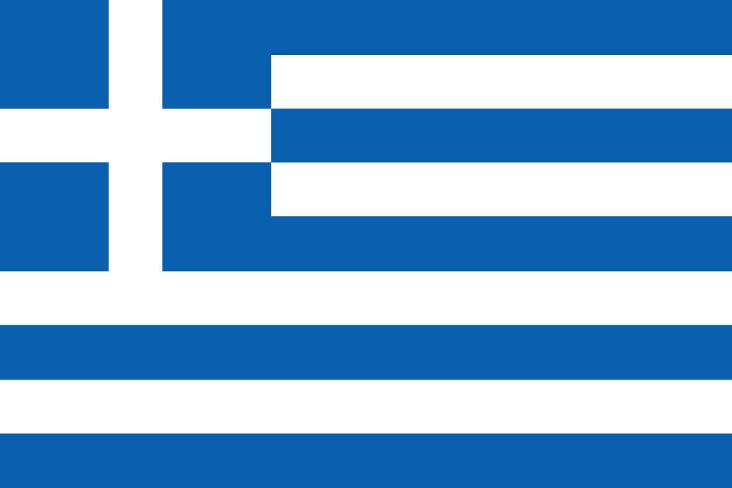 bandera de grecia, colores oficiales y proporción. ilustración vectorial vector