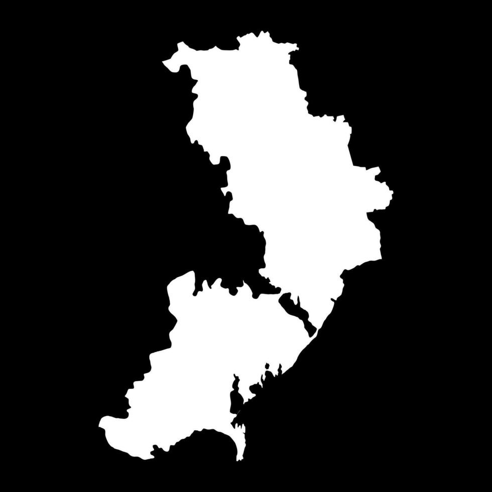 odesa oblast mapa, provincia de Ucrania. vector ilustración.