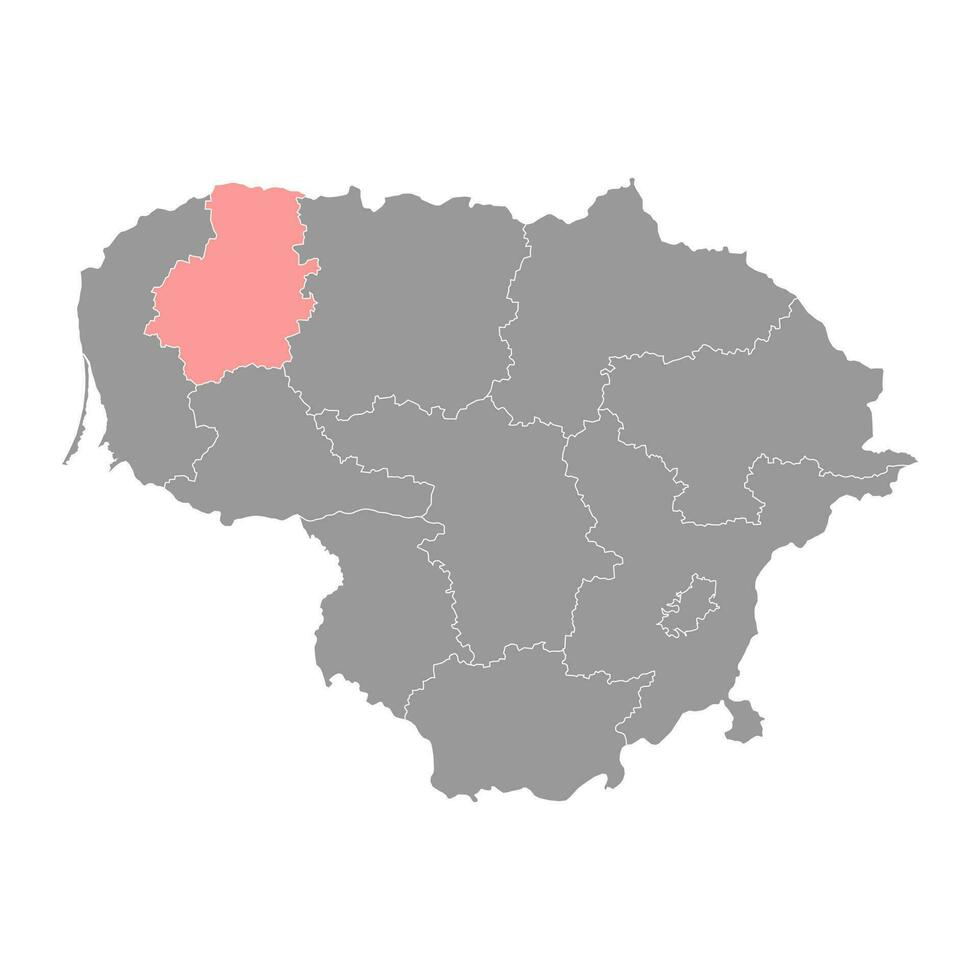 telaiai condado mapa, administrativo división de Lituania. vector ilustración.