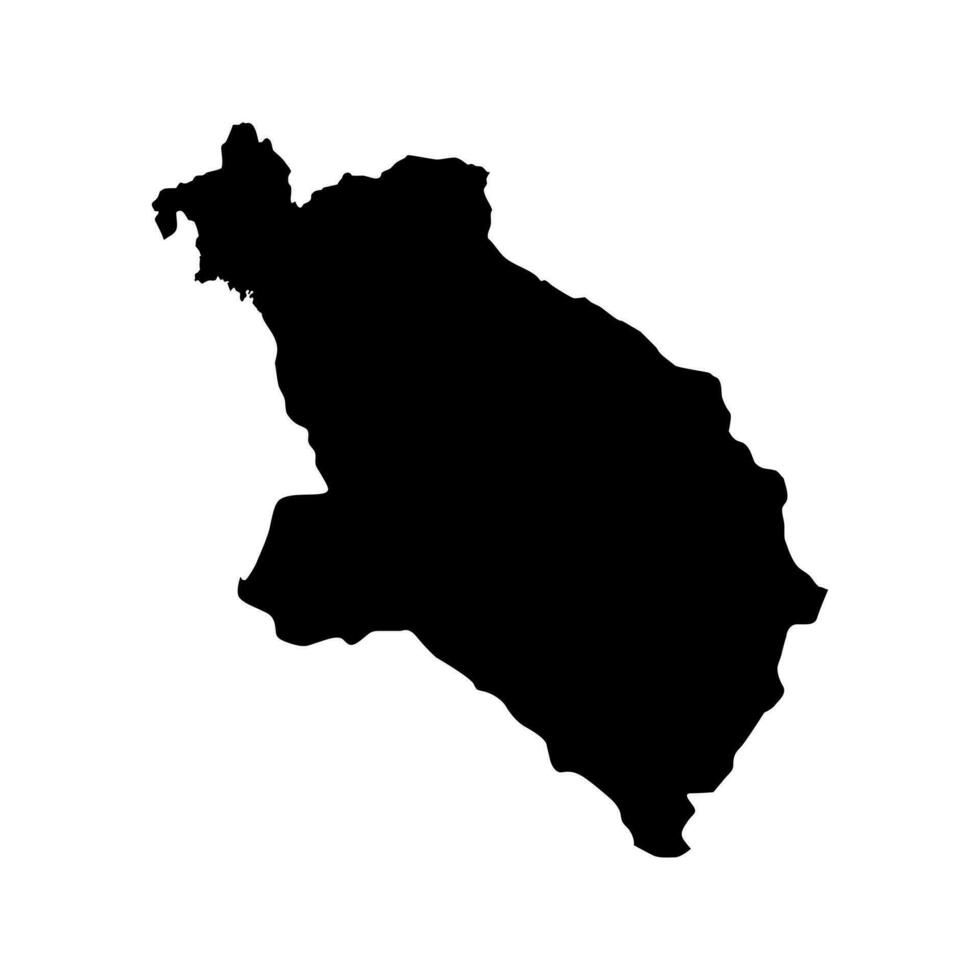 por favor municipio mapa, administrativo subdivisión de montenegro vector ilustración.