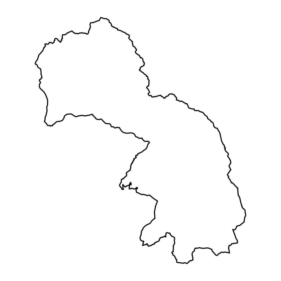 Kukes county map, administrative subdivisions of Albania. Vector illustration.