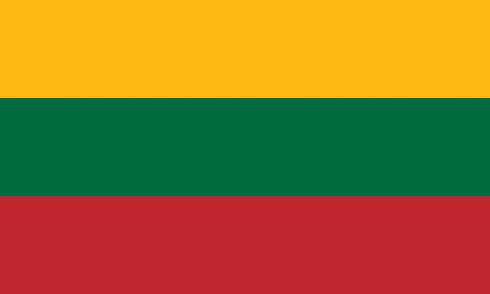 Lithuania flag, official colors and proportion. Vector illustration.