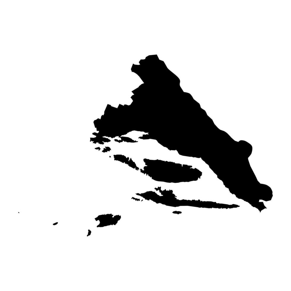 división dalmacia condado mapa, subdivisiones de Croacia. vector ilustración.