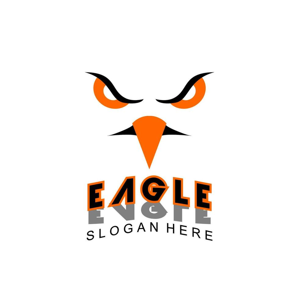 Eagle logo form the start of an eagle staring intently.vector illustration vector