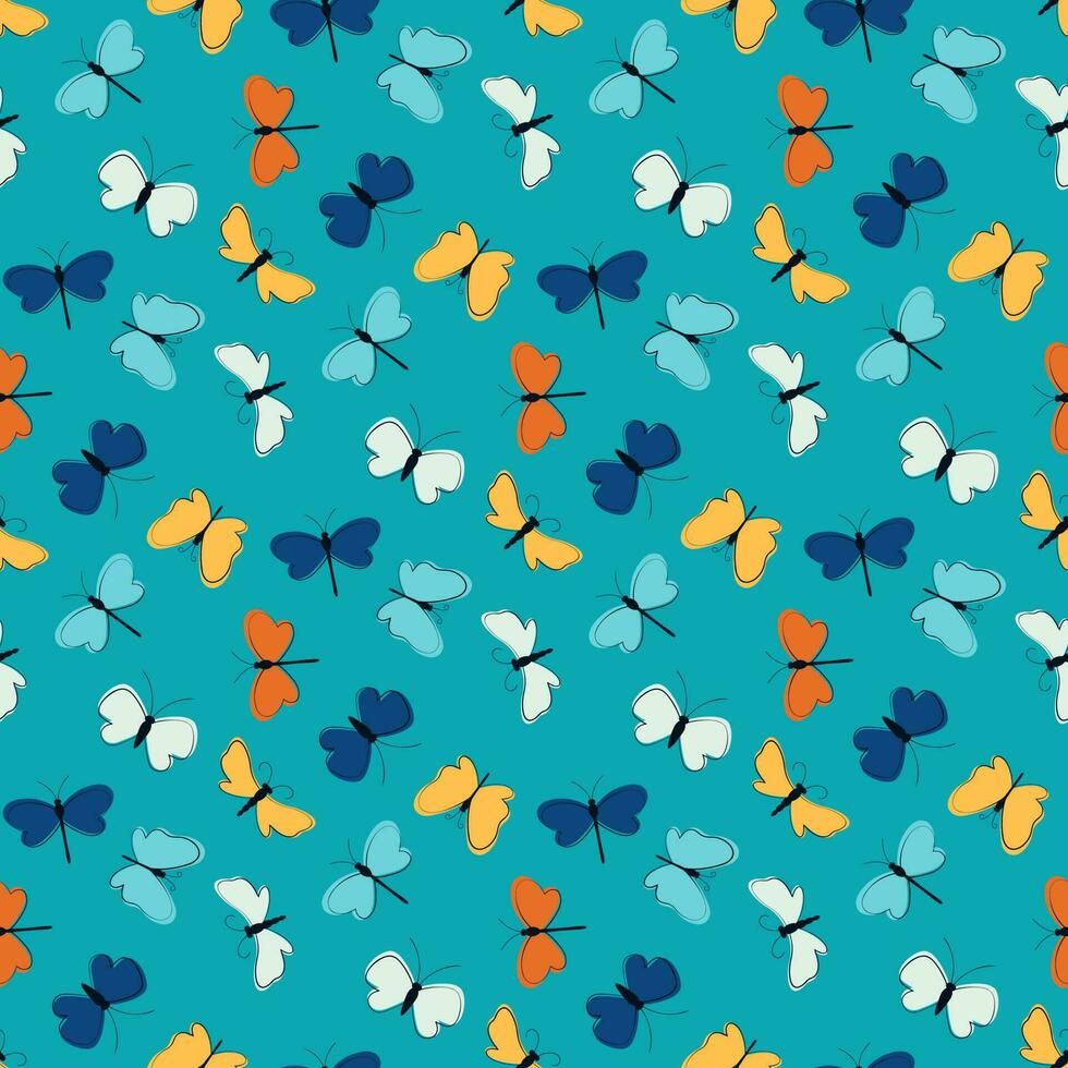 butterfly seamless pattern vector