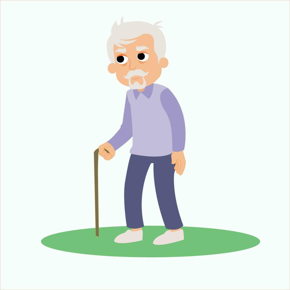old man cartoon vector