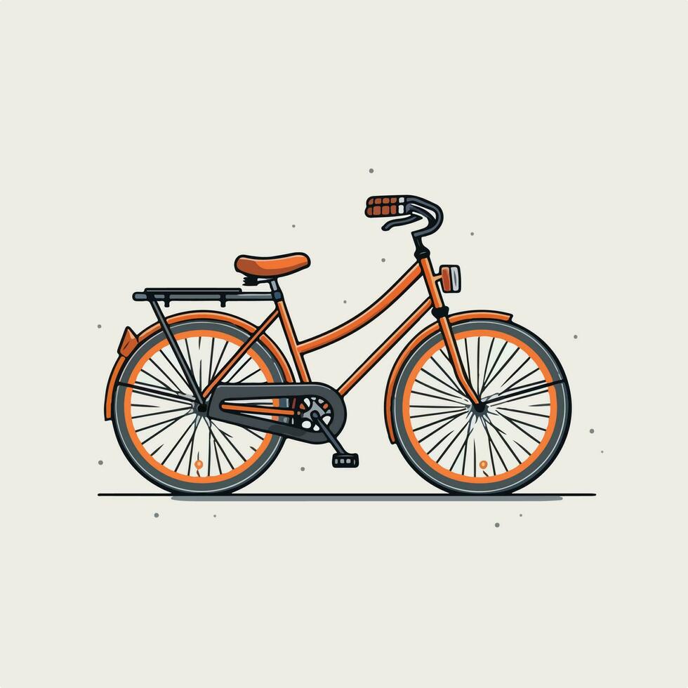 Bicycle on a vector illustration