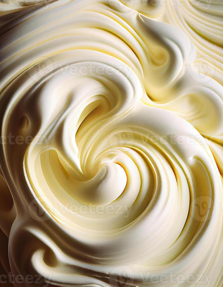Creamy foam swirl, created with photo