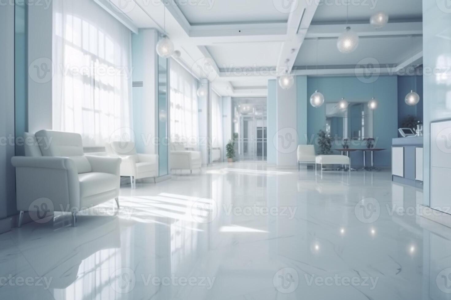 Blurred hospital or clinic backdrop, created with photo