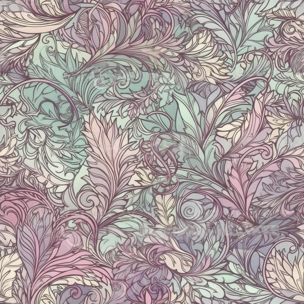 Beautiful elegant flower seamless pattern, created with photo
