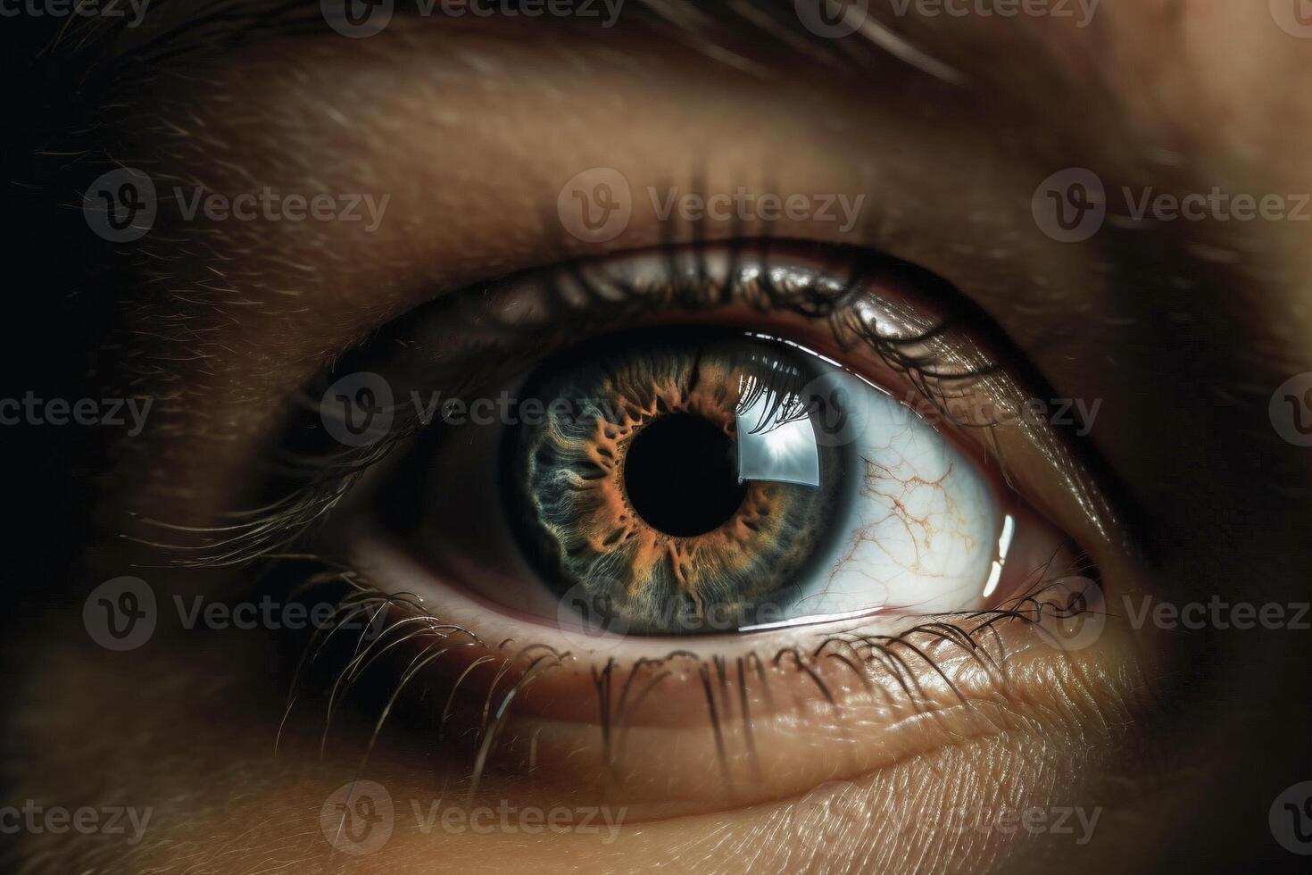 Closeup of the human eye, created with photo