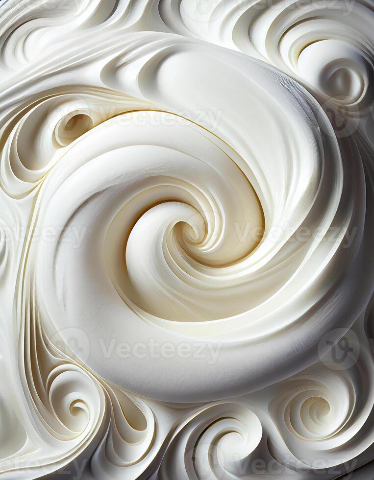 Creamy foam swirl, created with photo