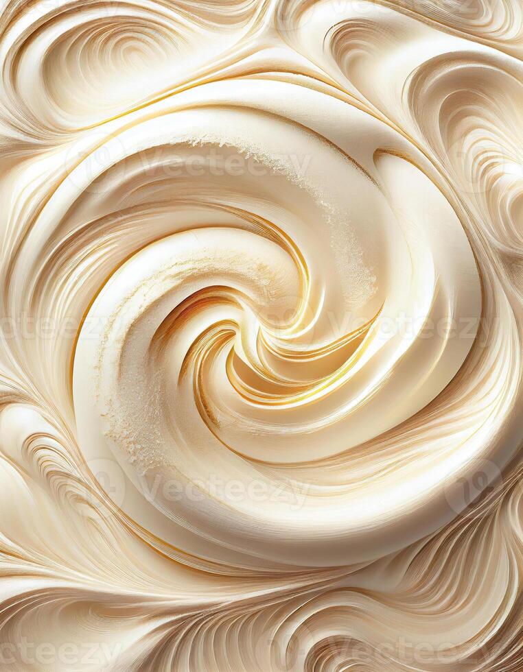 Creamy foam swirl, created with photo