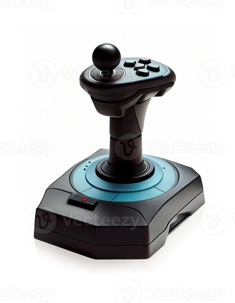 Gaming joystick on white background, created with photo