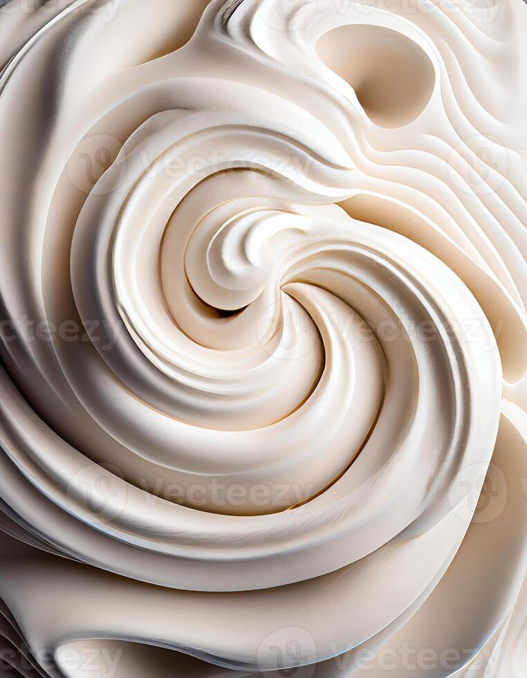 Creamy foam swirl, created with photo