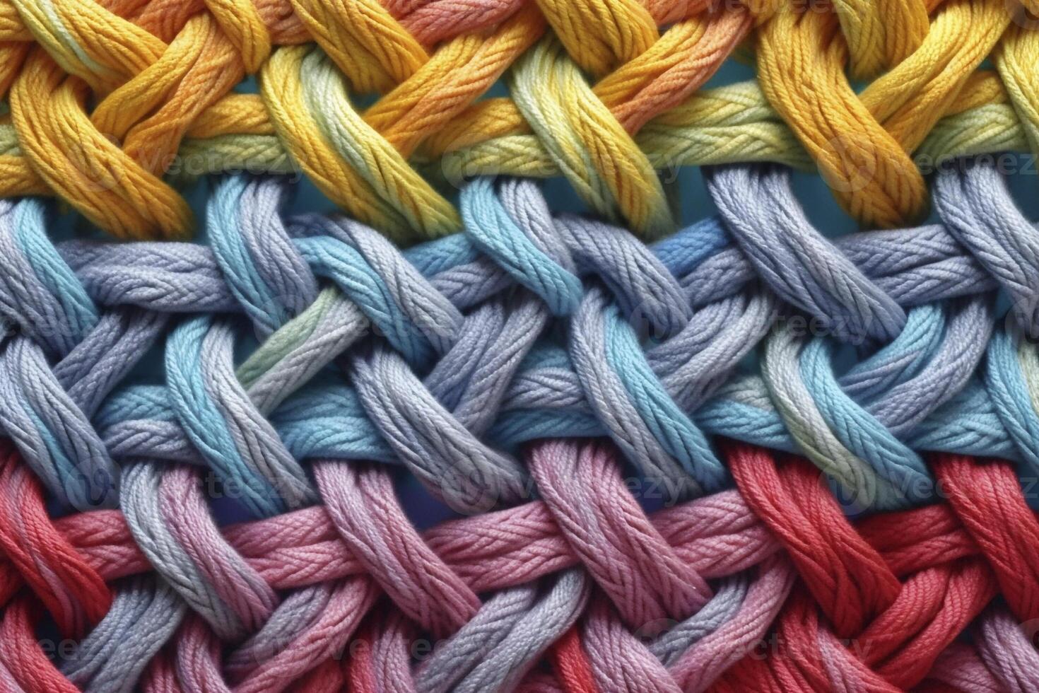 Pattern of multicoloured ropes, created with photo