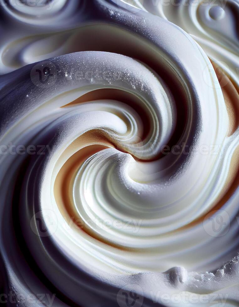 Creamy foam swirl, created with photo