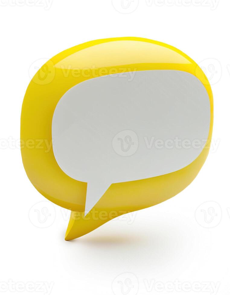 3D speech bubble icon, created with photo