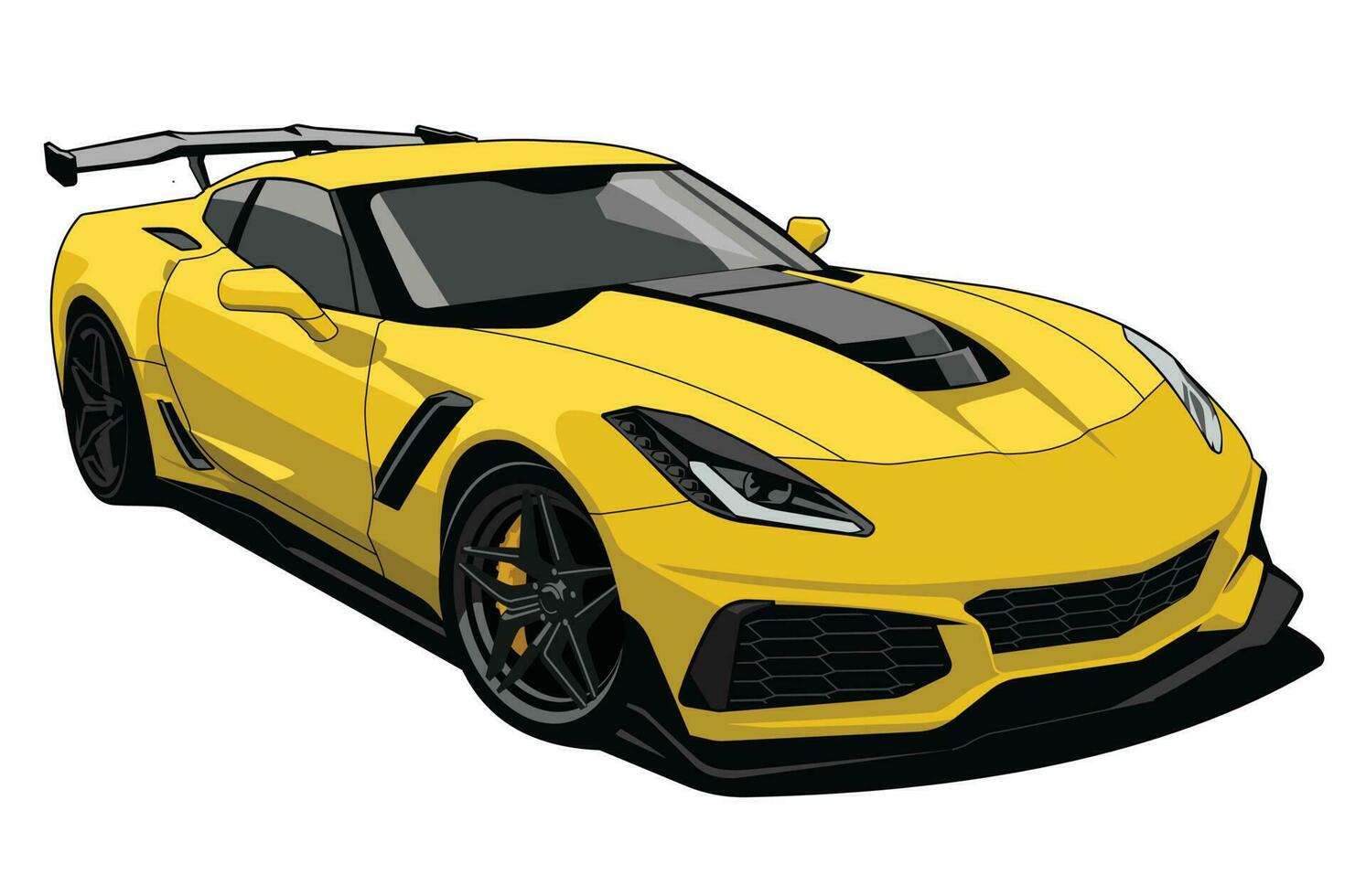 super car illustration vector design