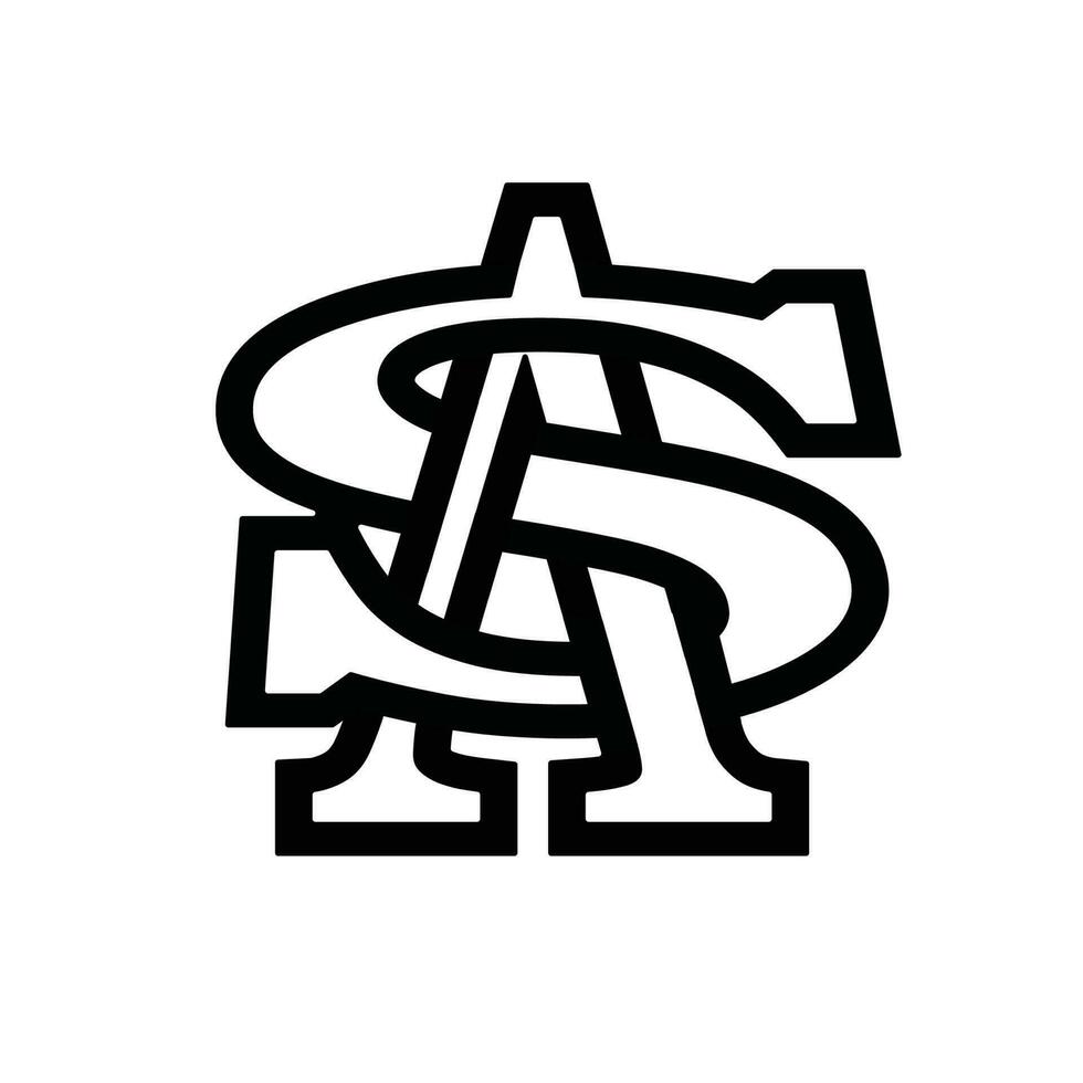 letter AS logo type vector design