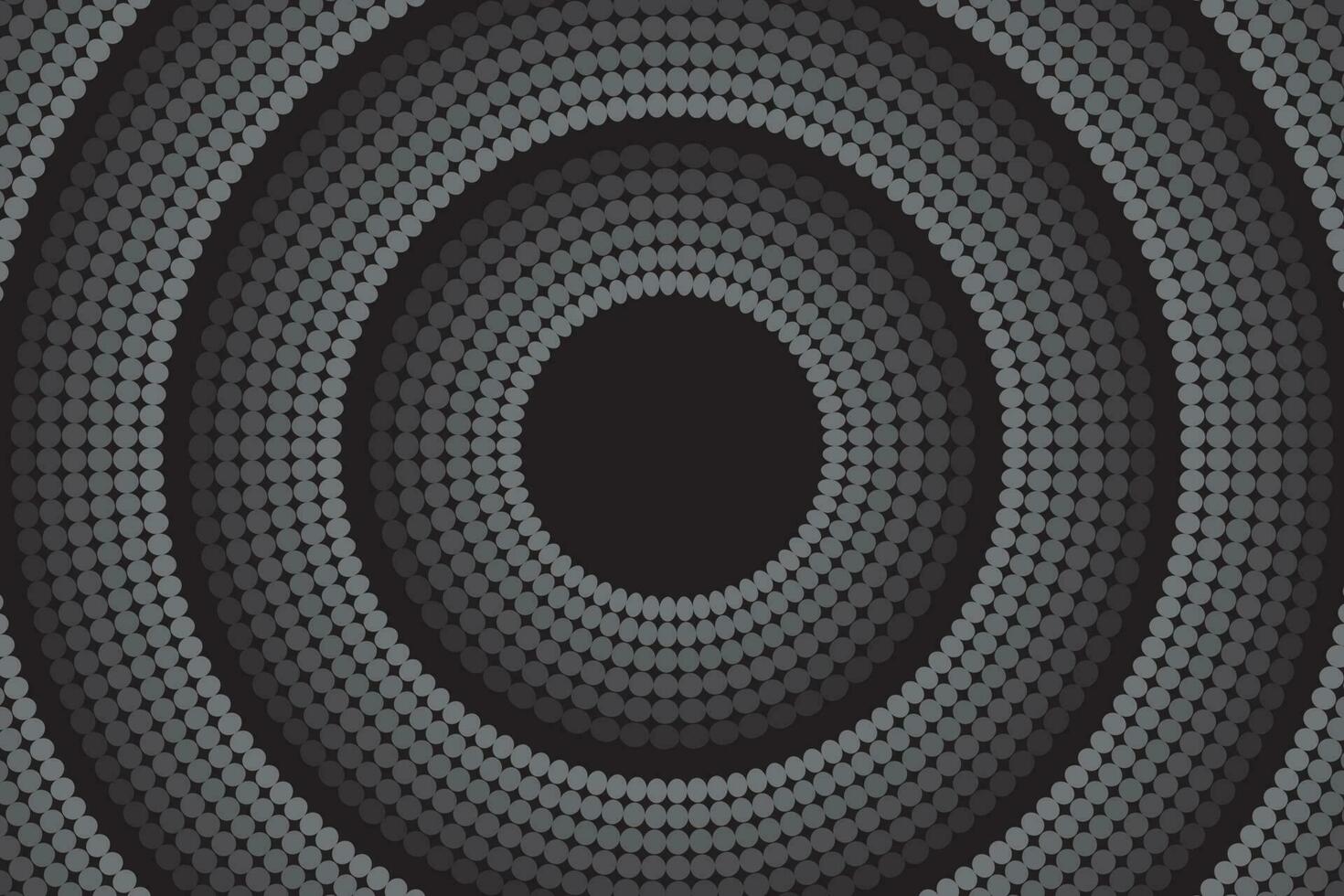 Circular Black Halftone vector abstract background