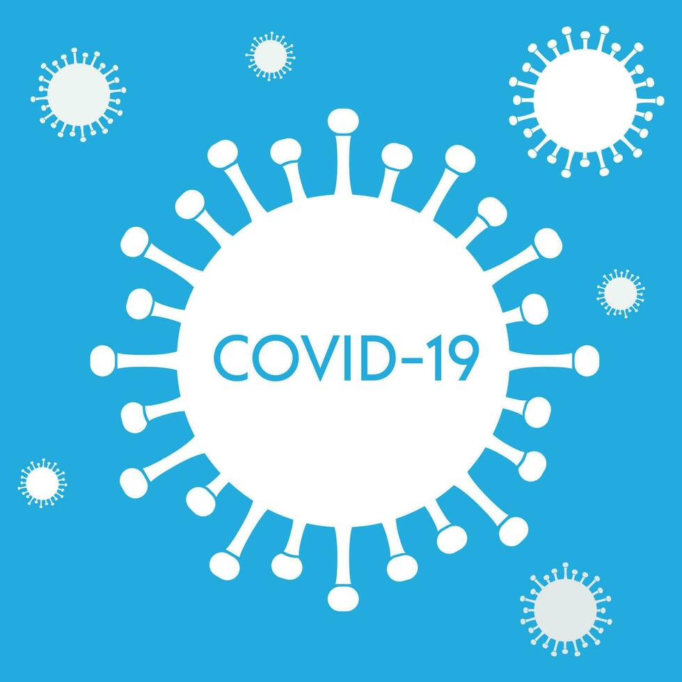 Virus vector illustration in flat and simple style