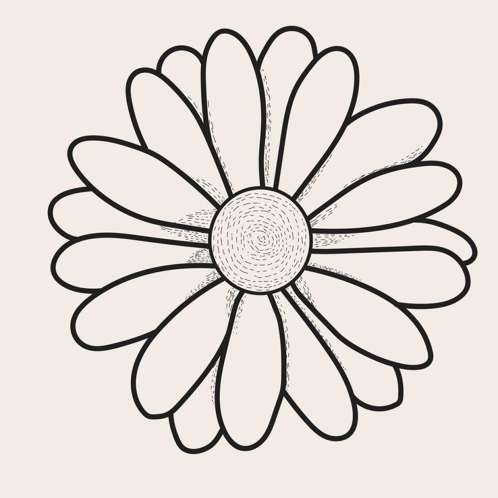 flower line art for Greeting cards, packages, t-shirts, labels vector
